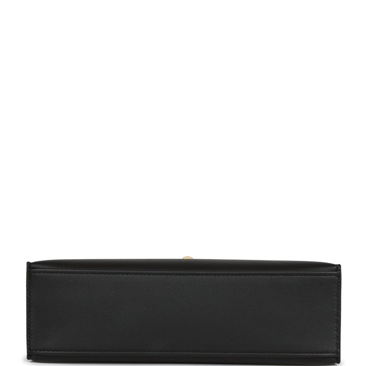 Top quality Hermes Kelly Pochette Black Swift Gold Hardware