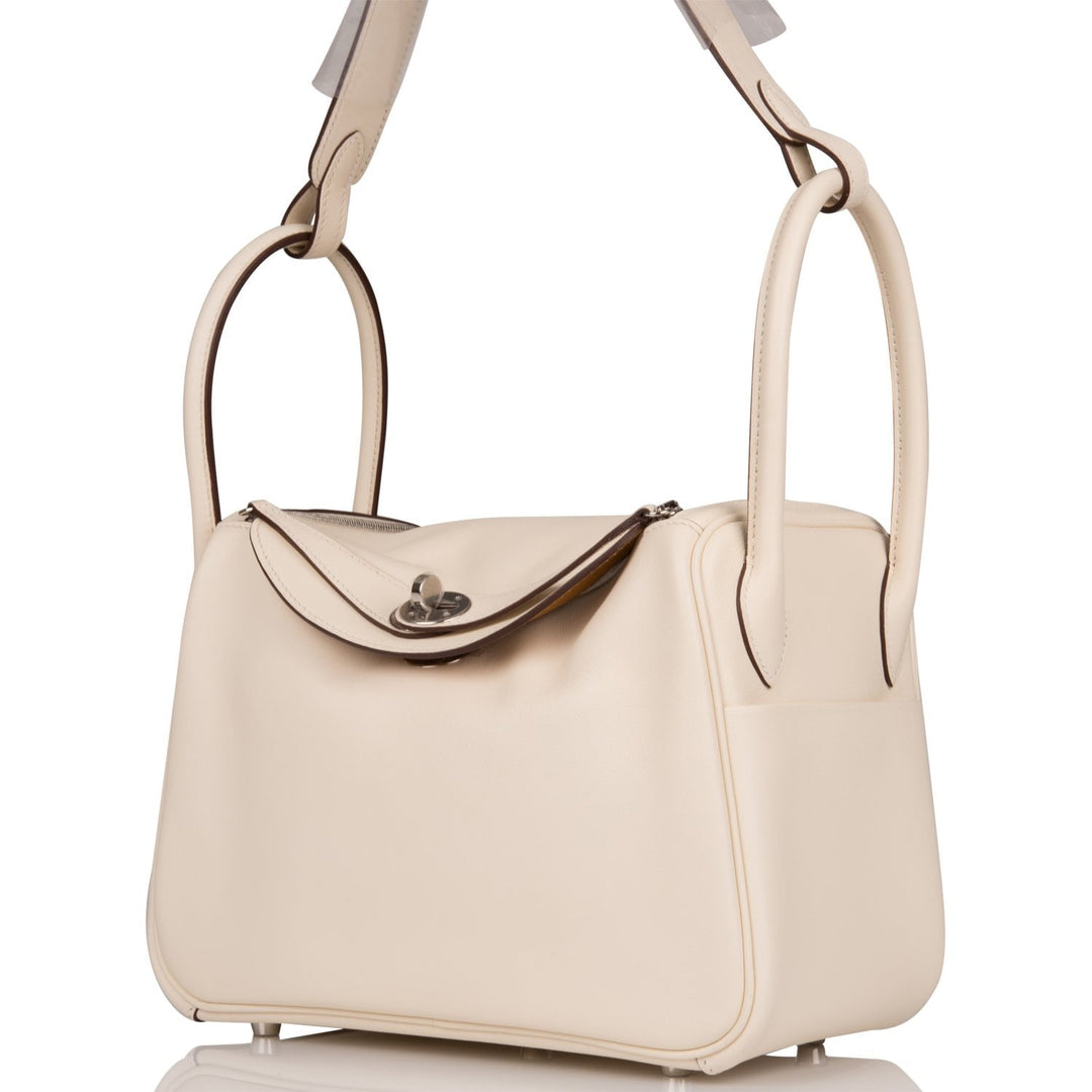 Top quality Hermes Lindy 26cm Nata Verso Swift Palladium Hardware