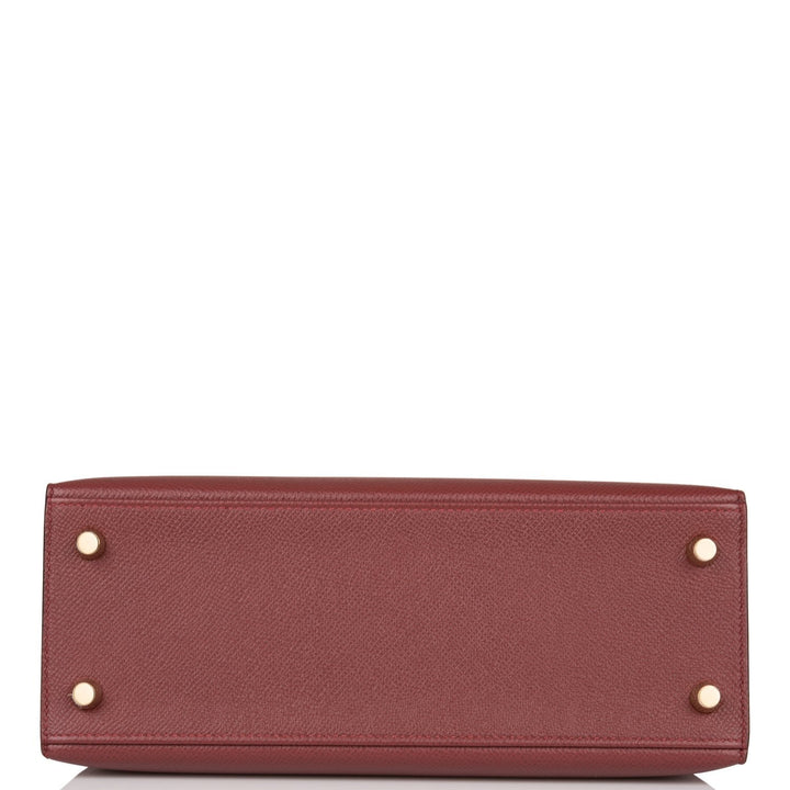 Hermes Kelly 25 Sellier Rouge H Epsom Gold Hardware