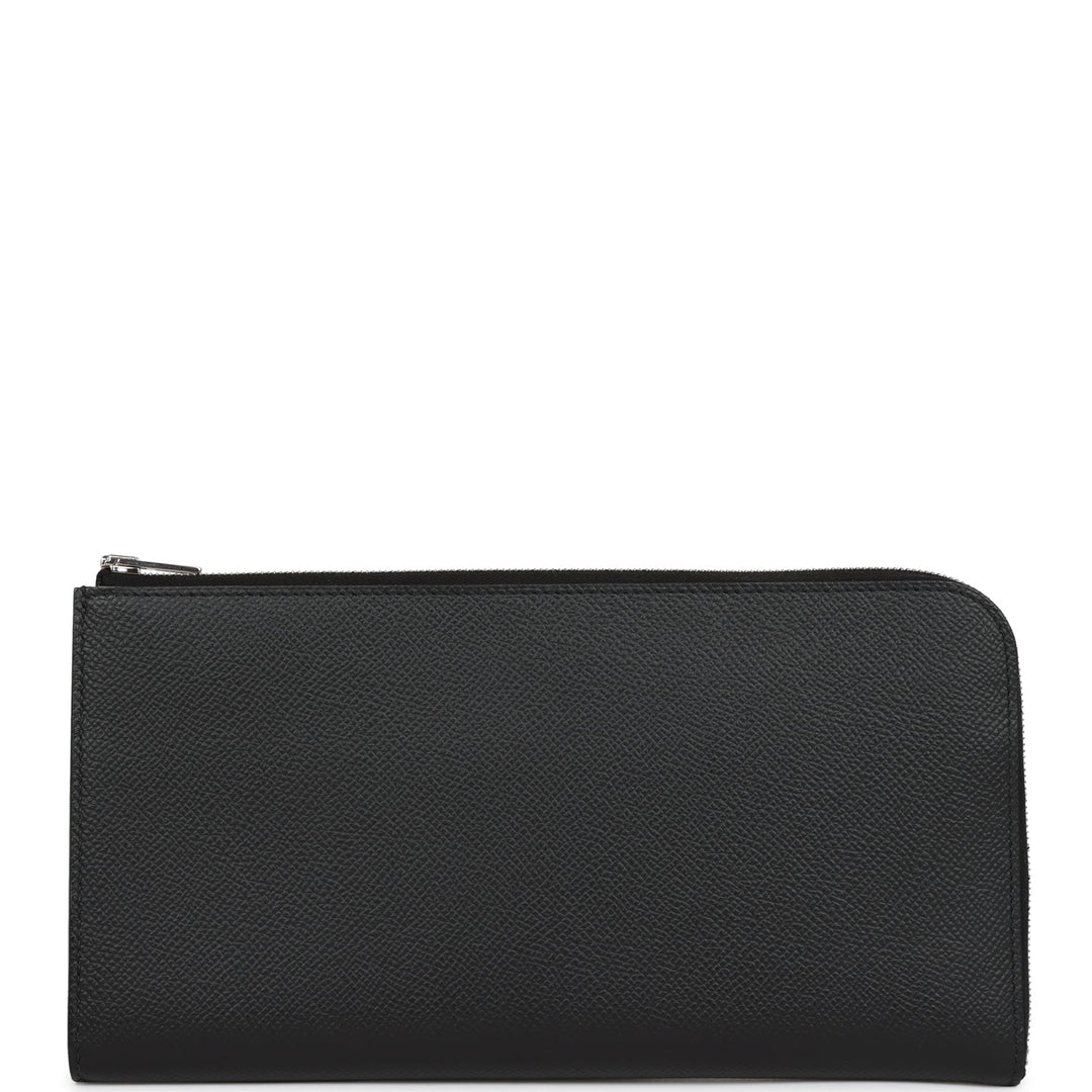 Top quality Hermes Remix Voyage Twist Wallet Black and Bleu Indigo Epsom Palladium Hardware