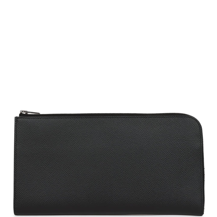 Top quality Hermes Remix Voyage Twist Wallet Black and Bleu Indigo Epsom Palladium Hardware