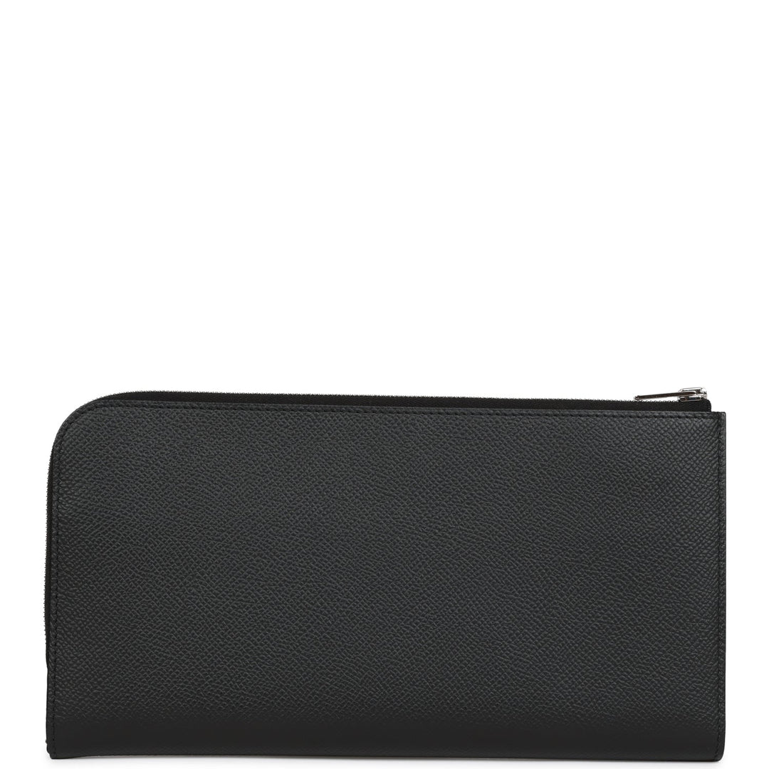 Top quality Hermes Remix Voyage Twist Wallet Black and Bleu Indigo Epsom Palladium Hardware
