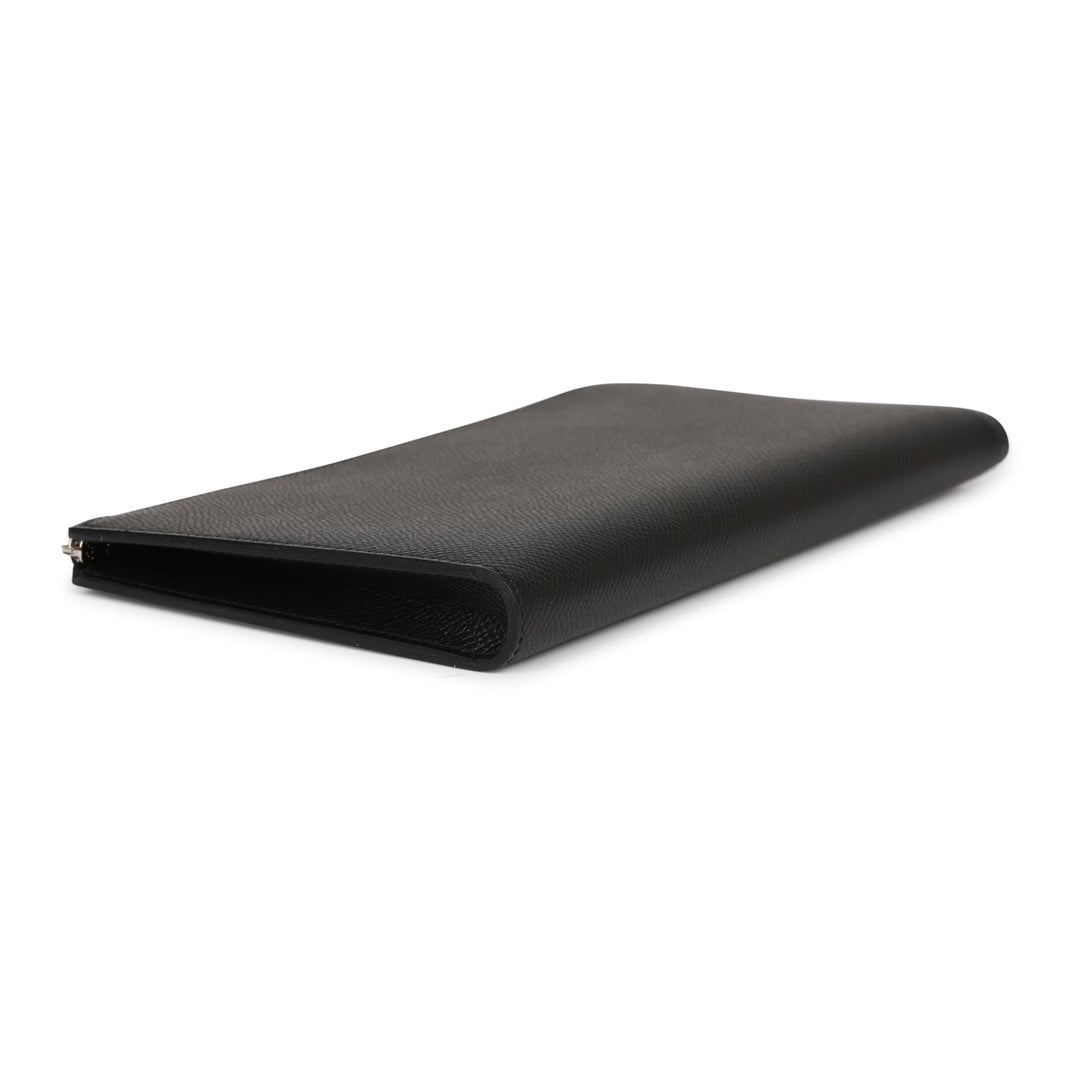 Top quality Hermes Remix Voyage Twist Wallet Black and Bleu Indigo Epsom Palladium Hardware
