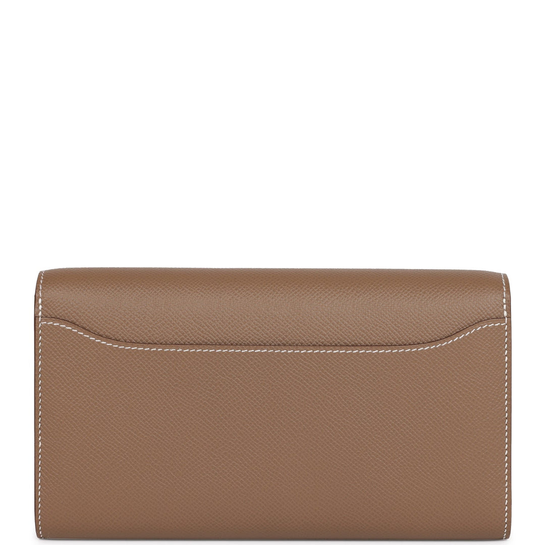 Top quality Hermes Constance Wallet To Go Etoupe Epsom Gold Hardware