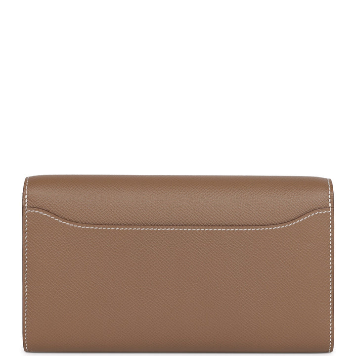 Top quality Hermes Constance Wallet To Go Etoupe Epsom Gold Hardware