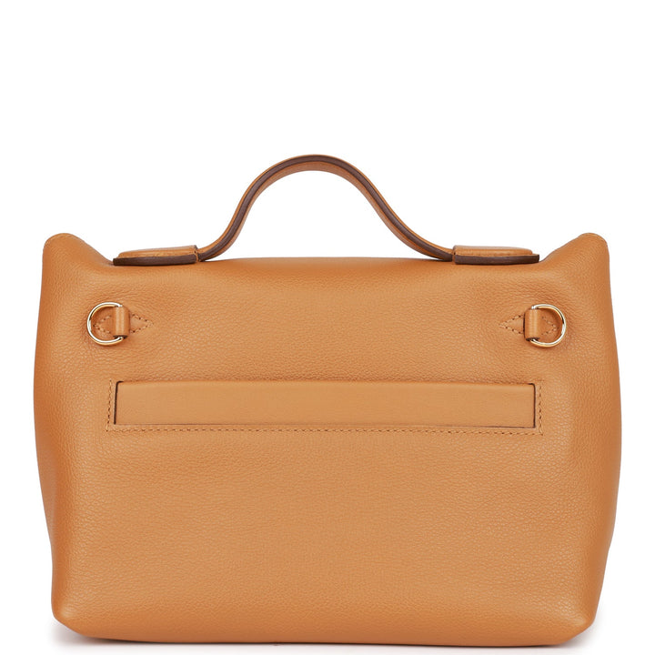 Top quality Hermes Mini 24/24 Bag Caramel Evercolor and Sesame Swift Verso Gold Hardware