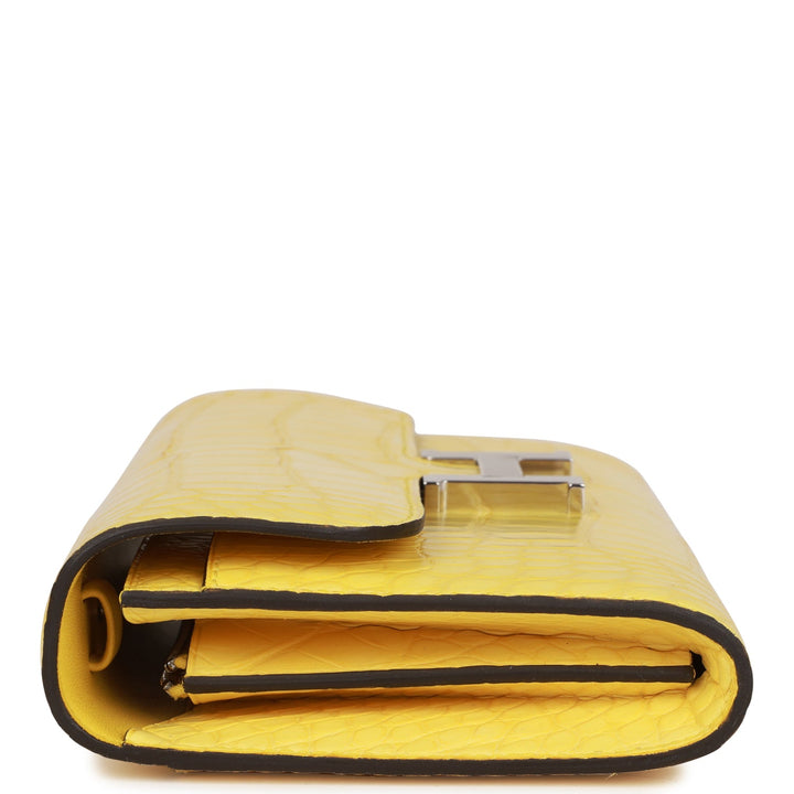 Top quality Hermes Constance Wallet To Go Mimosa Matte Alligator Palladium Hardware