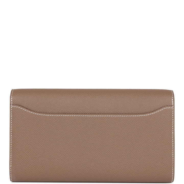 Top quality Hermes Constance Wallet To Go Etoupe Epsom Gold Hardware