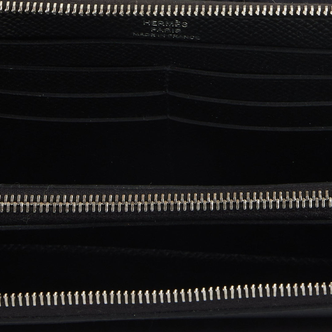 Top quality Hermes Azap Classique Wallet Black Epsom Palladium Hardware