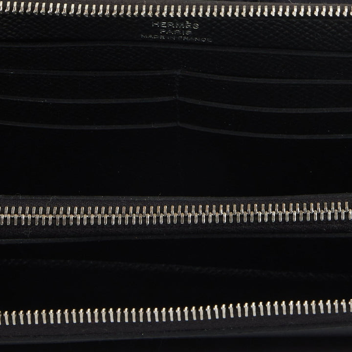 Top quality Hermes Azap Classique Wallet Black Epsom Palladium Hardware