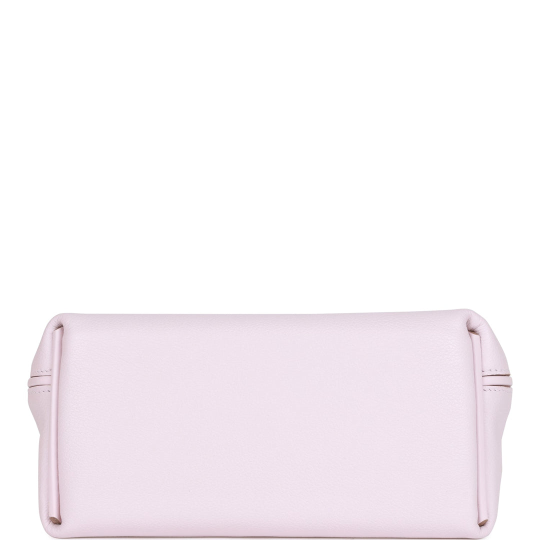 Hermes Mini 24/24 Bag Mauve Pale Verso Evercolor and Swift Palladium Hardware