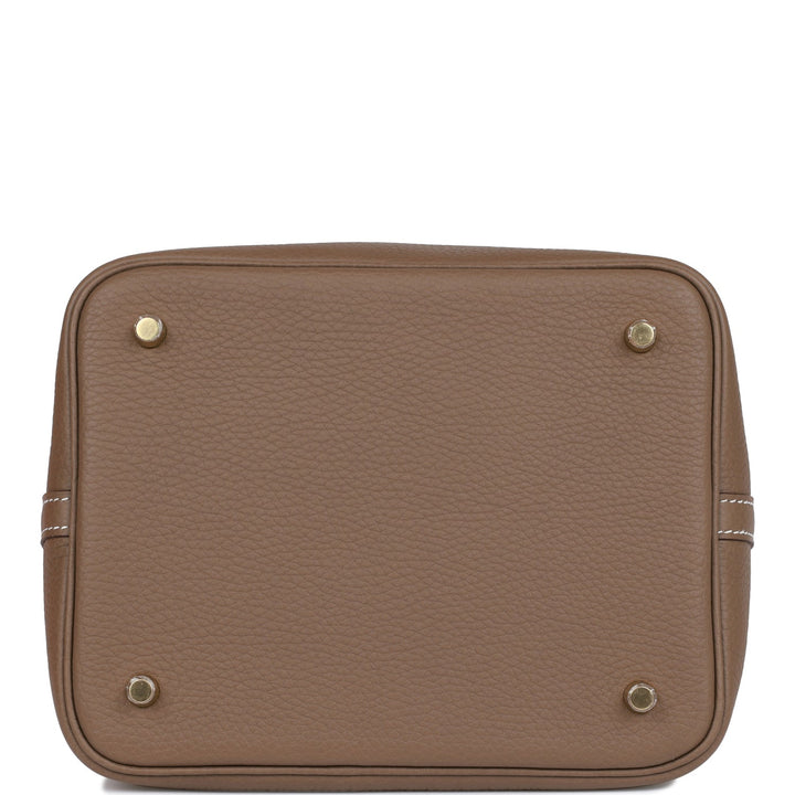 Top quality Hermes Picotin Lock 22 Etoupe Clemence Gold Hardware