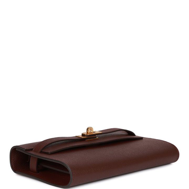 Top quality Hermes Kelly Wallet To Go Bordeaux Epsom Gold Hardware