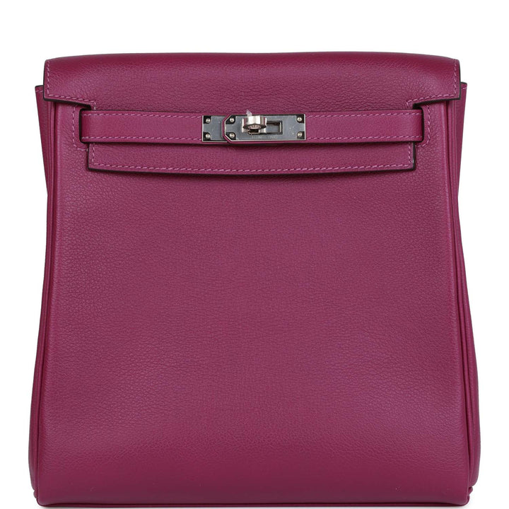 Top quality Hermes Kelly Ado Backpack Anemone Evercolor Palladium Hardware