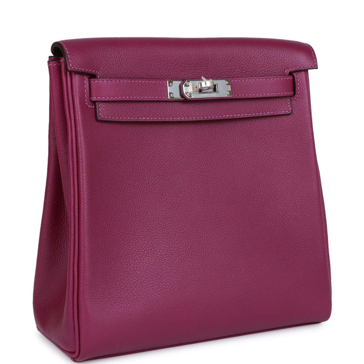 Top quality Hermes Kelly Ado Backpack Anemone Evercolor Palladium Hardware