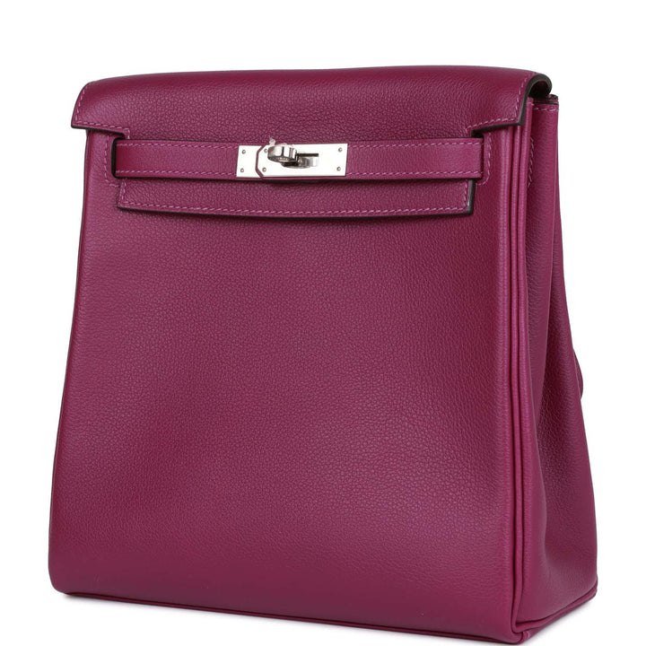 Top quality Hermes Kelly Ado Backpack Anemone Evercolor Palladium Hardware