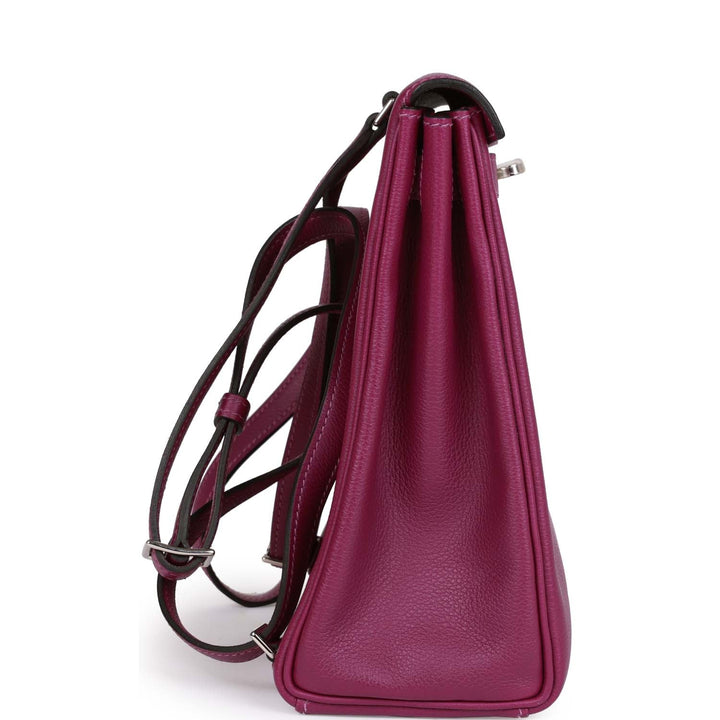 Top quality Hermes Kelly Ado Backpack Anemone Evercolor Palladium Hardware