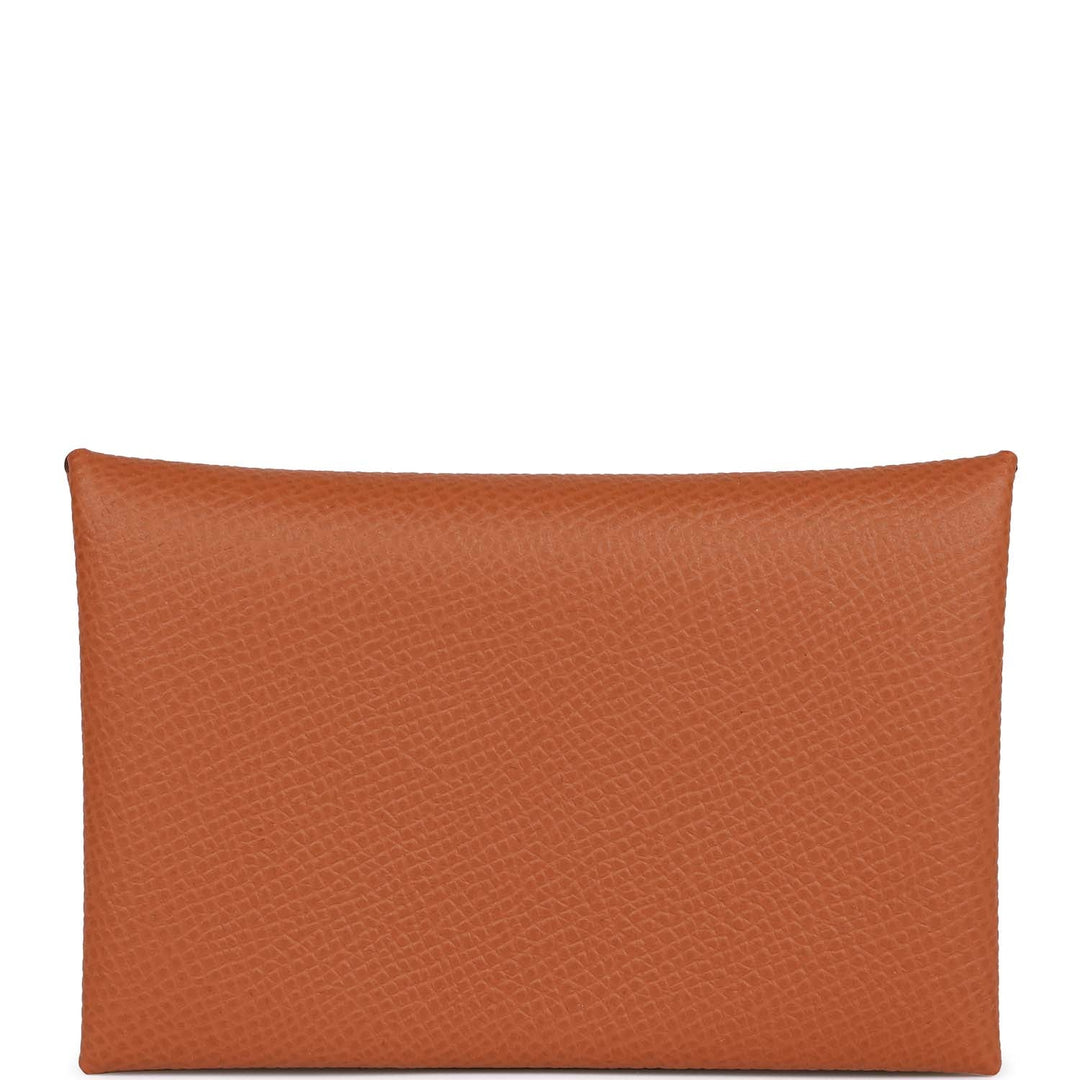 Top quality Hermes Calvi Card Holder Gold Epsom Palladium Hardware