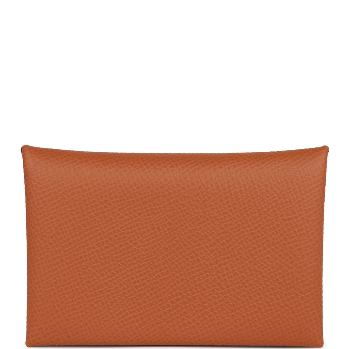 Top quality Hermes Calvi Card Holder Gold Epsom Palladium Hardware