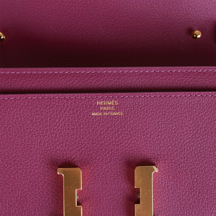 Top quality Hermes Constance Wallet To Go Anemone Evercolor Gold Hardware