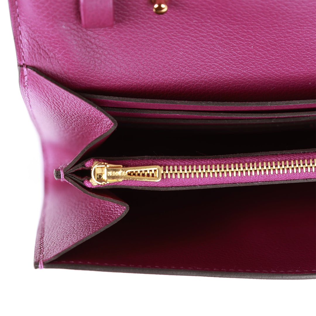 Top quality Hermes Constance Wallet To Go Anemone Evercolor Gold Hardware
