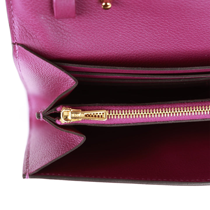 Top quality Hermes Constance Wallet To Go Anemone Evercolor Gold Hardware