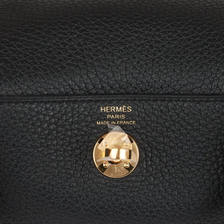 Top quality Hermes Mini Lindy Black Clemence Gold Hardware