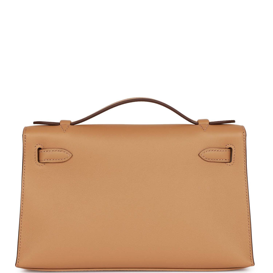 Top quality Hermes Kelly Pochette Biscuit Swift Gold Hardware