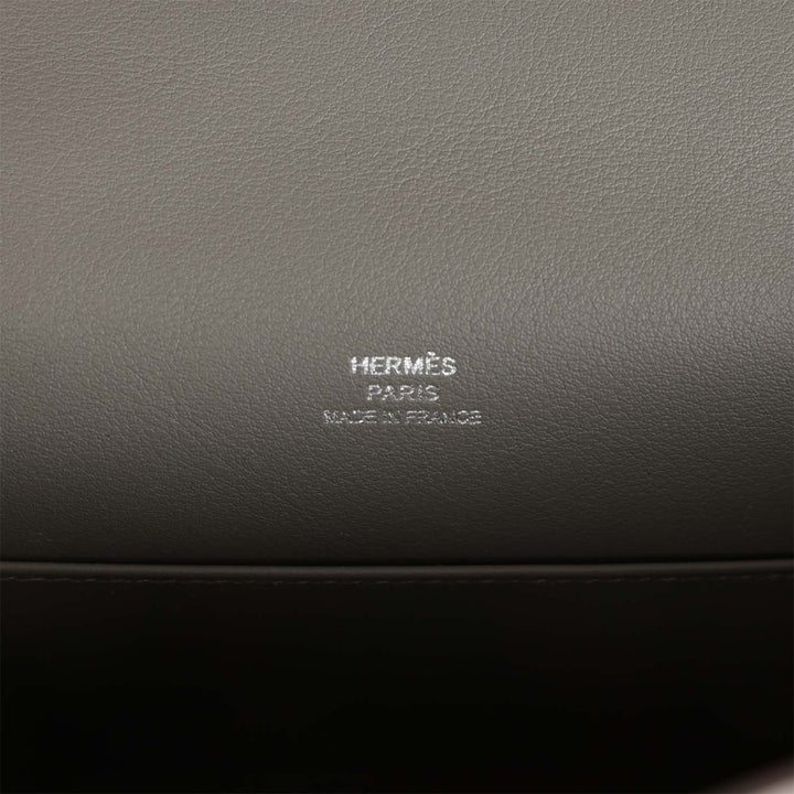 Top quality Hermes Kelly Pochette Gris Meyer Swift Palladium Hardware