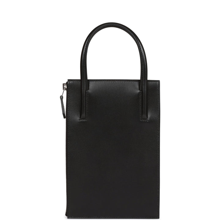 Top quality Hermes Cadena Lock Bag Black Tadelakt Palladium Hardware