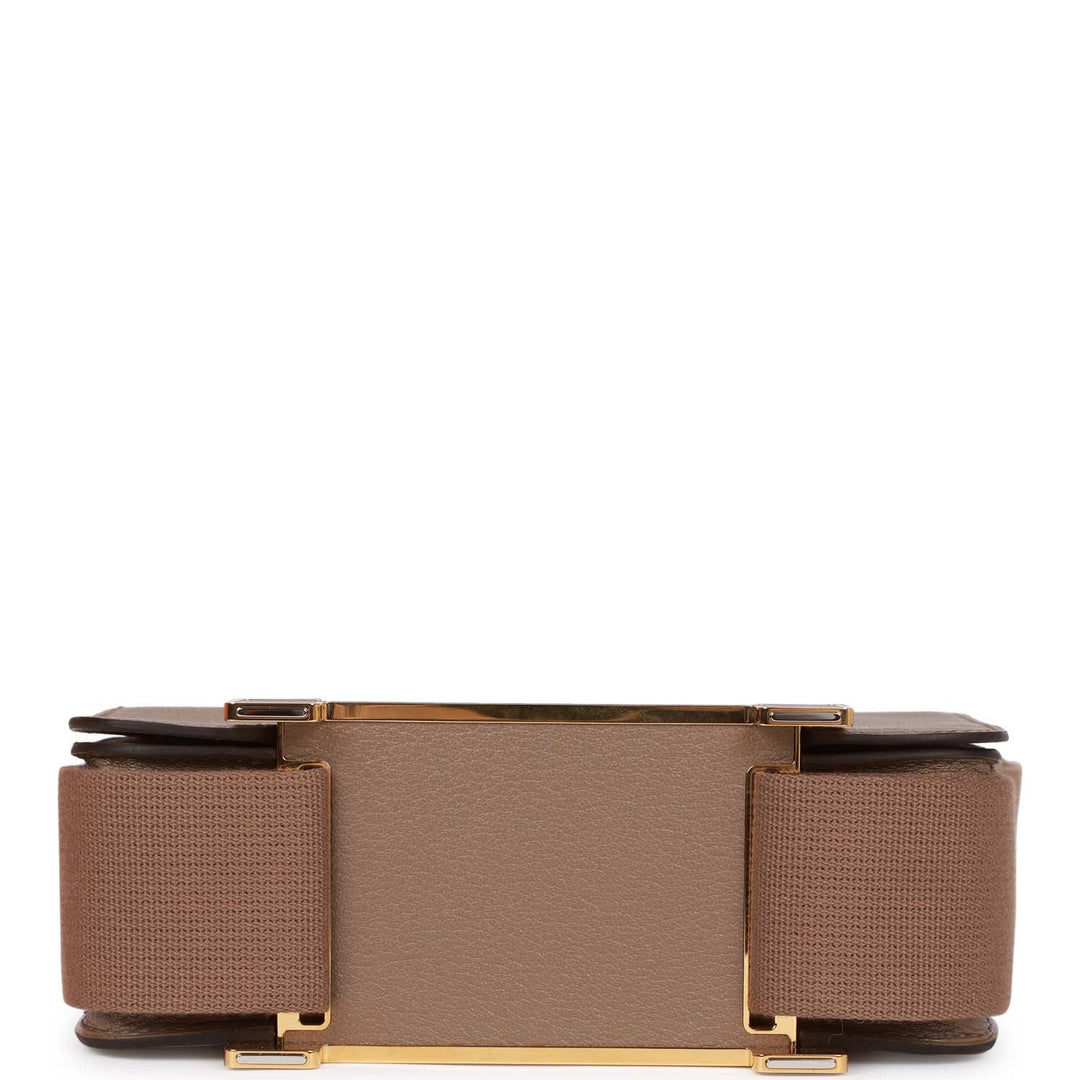 Top quality Hermes Geta Etoupe Chevre Gold Hardware