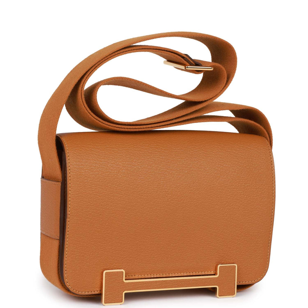 Top quality Hermes Geta Caramel Chevre Gold Hardware
