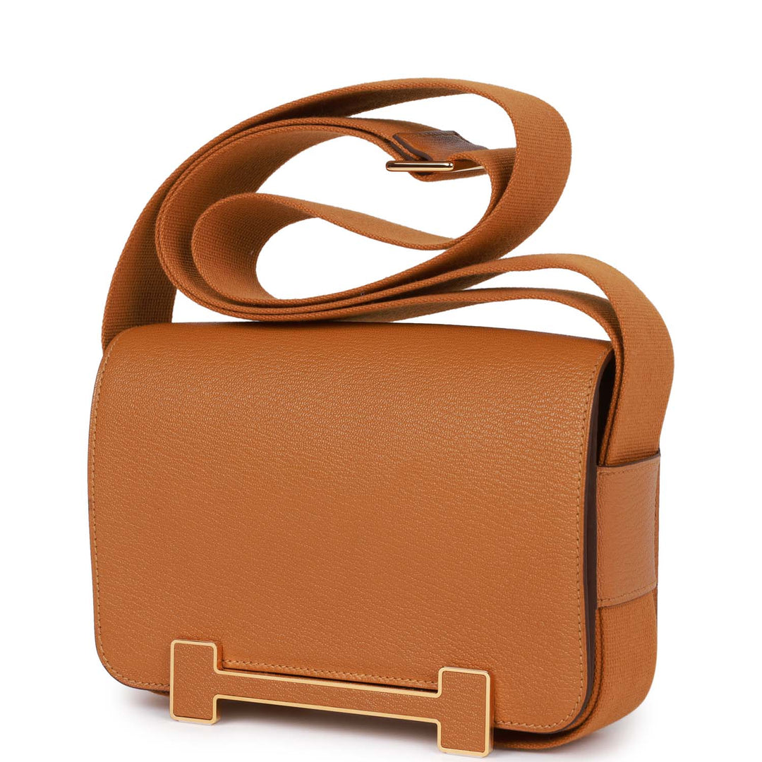 Top quality Hermes Geta Caramel Chevre Gold Hardware
