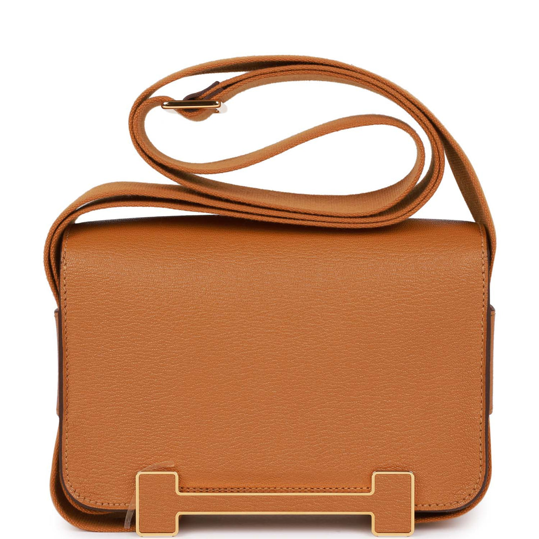 Top quality Hermes Geta Caramel Chevre Gold Hardware