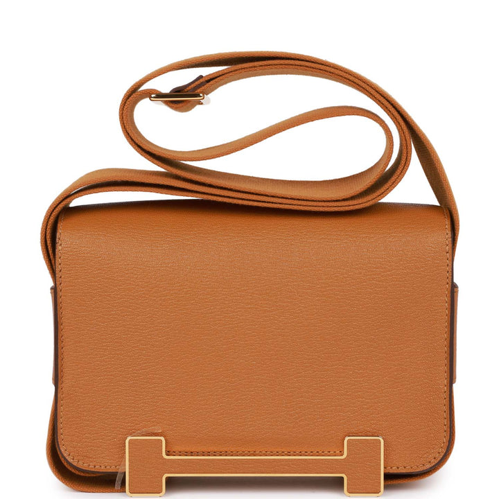 Top quality Hermes Geta Caramel Chevre Gold Hardware