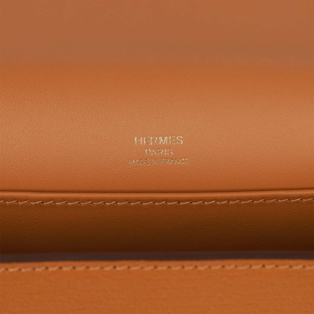 Top quality Hermes Geta Caramel Chevre Gold Hardware