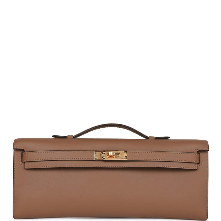 Top quality Hermes Kelly Cut Beige De Weimar Swift Gold Hardware