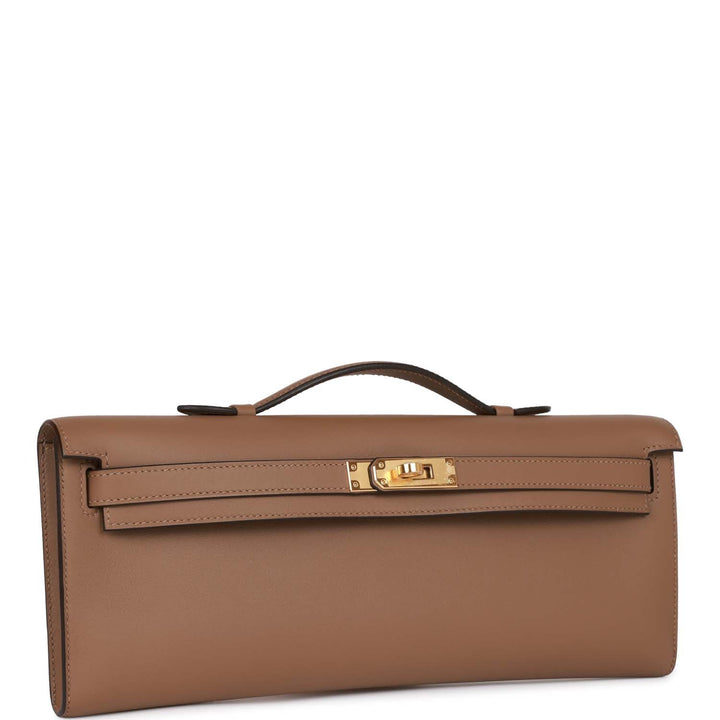 Top quality Hermes Kelly Cut Beige De Weimar Swift Gold Hardware