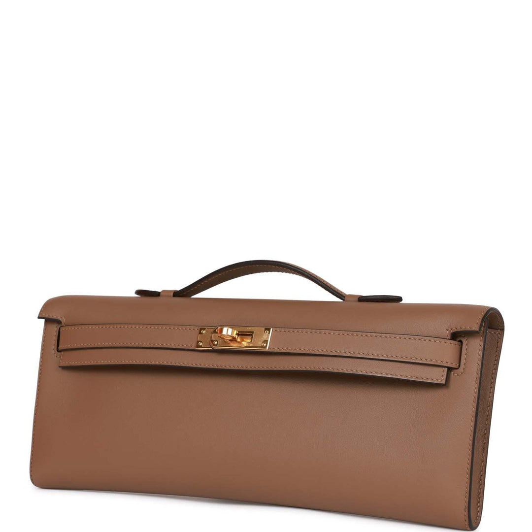 Top quality Hermes Kelly Cut Beige De Weimar Swift Gold Hardware