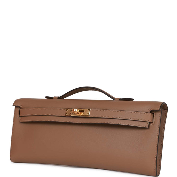 Top quality Hermes Kelly Cut Beige De Weimar Swift Gold Hardware
