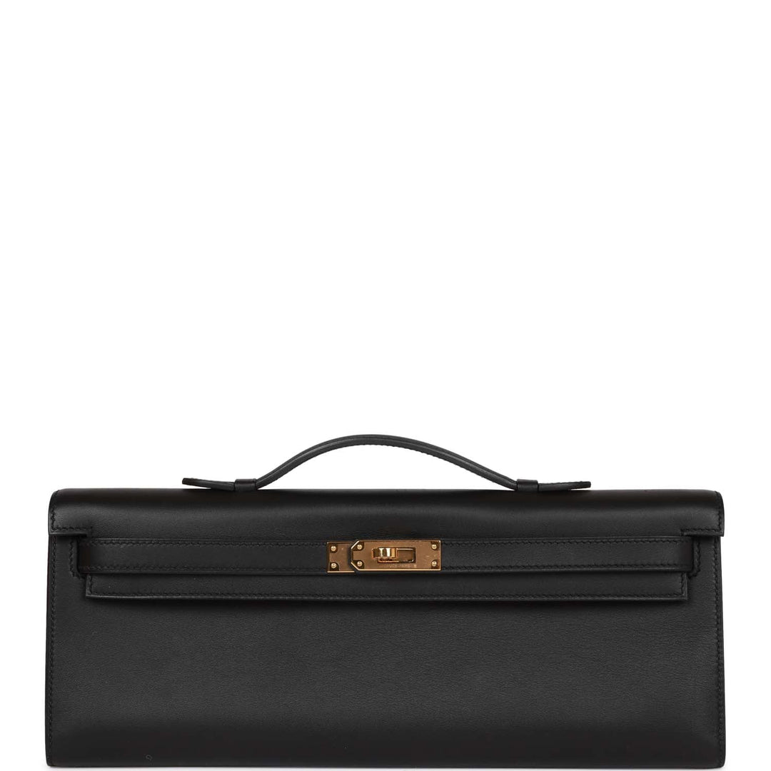 Top quality Hermes Kelly Cut Black Swift Gold Hardware