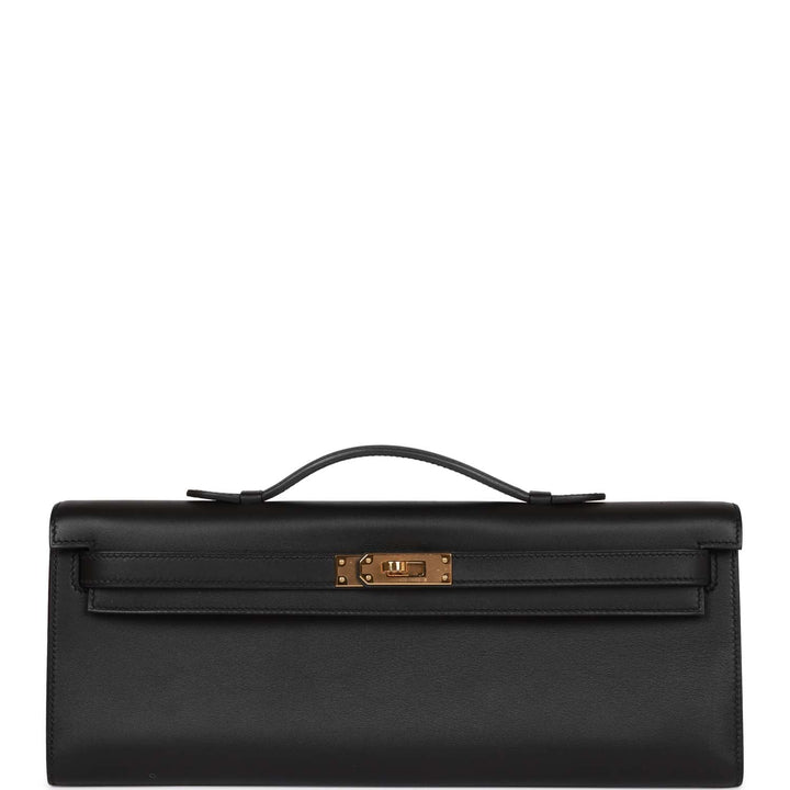 Top quality Hermes Kelly Cut Black Swift Gold Hardware