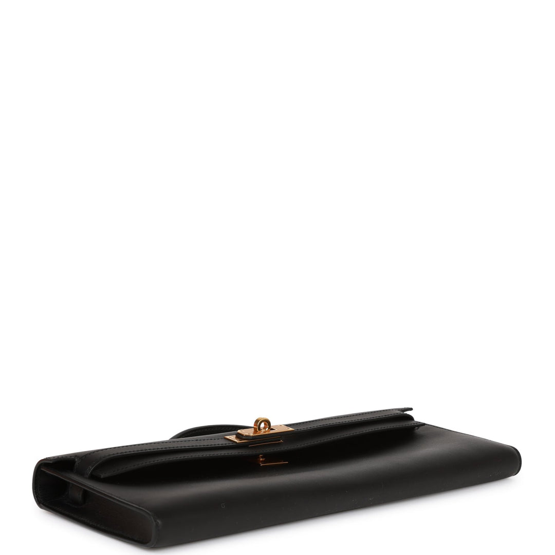 Top quality Hermes Kelly Cut Black Swift Gold Hardware