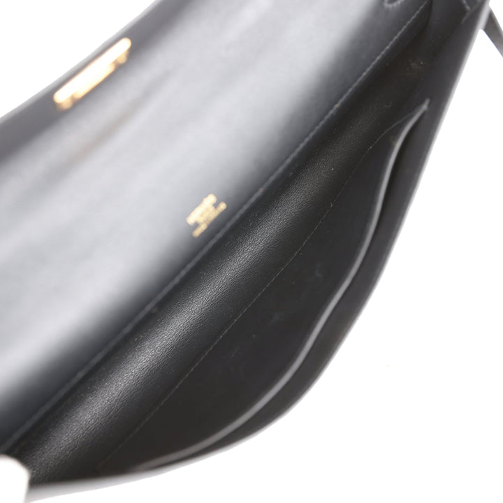 Top quality Hermes Kelly Cut Black Swift Gold Hardware