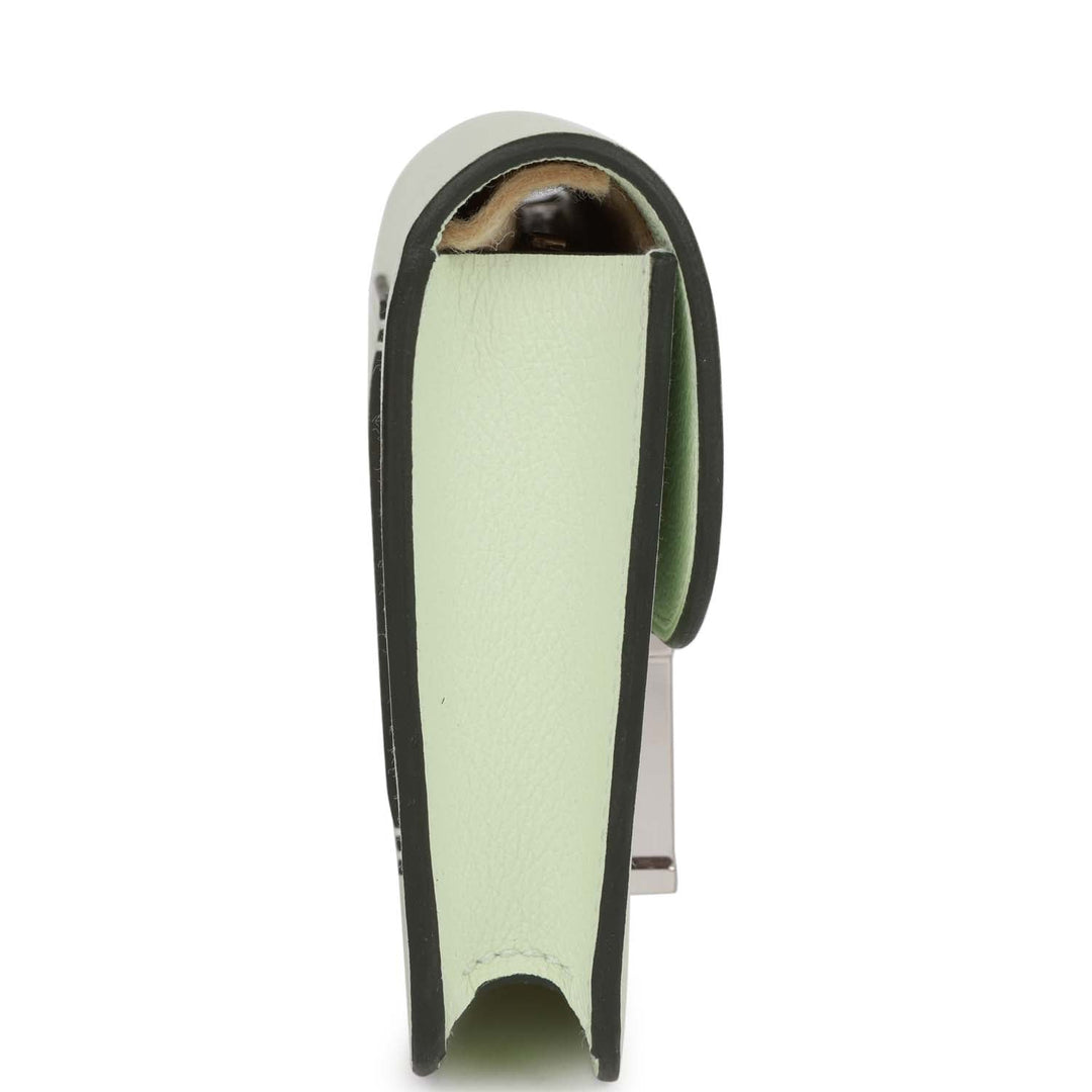 Top quality Hermes Constance Slim Wallet Vert Fizz Evercolor Palladium Hardware