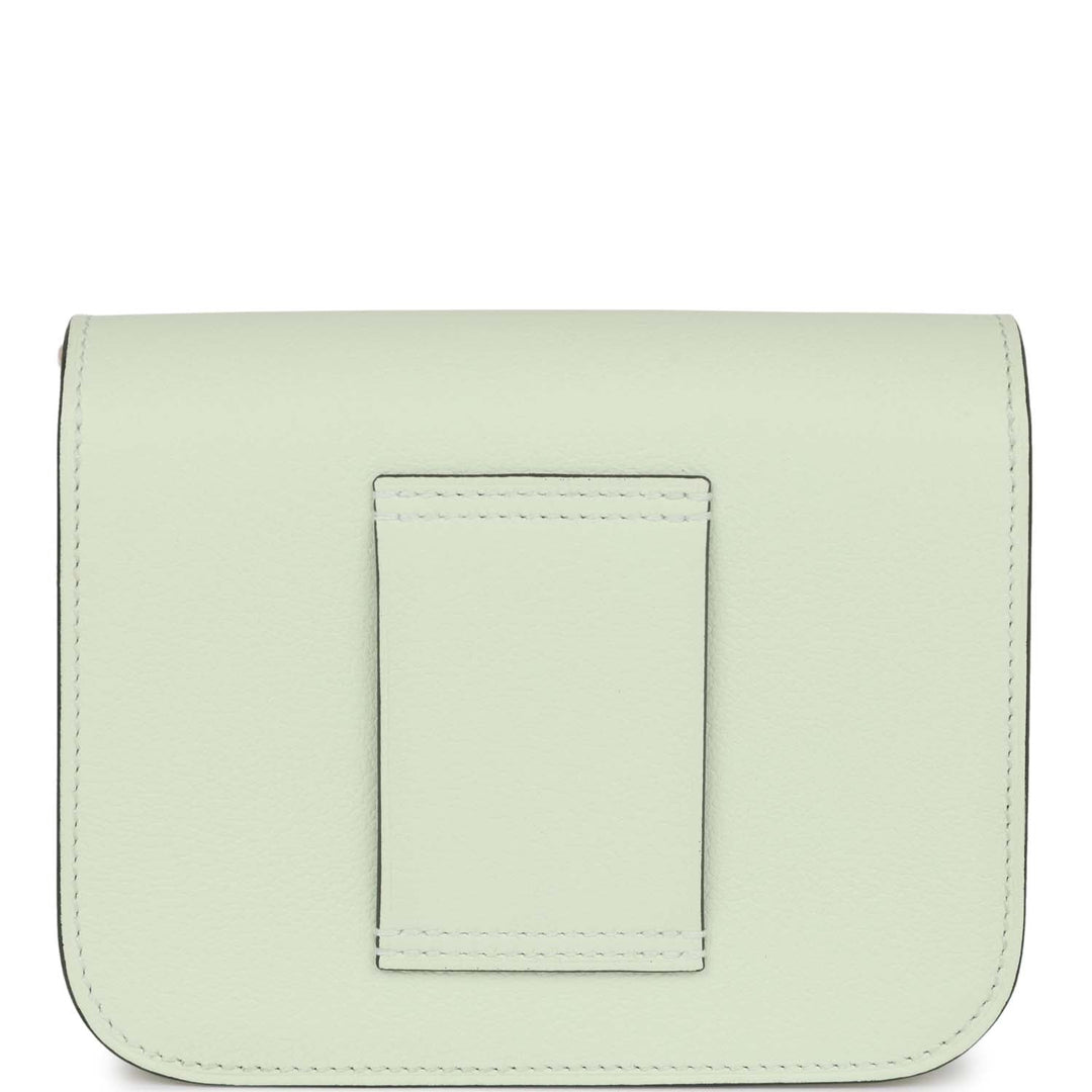 Top quality Hermes Constance Slim Wallet Vert Fizz Evercolor Palladium Hardware