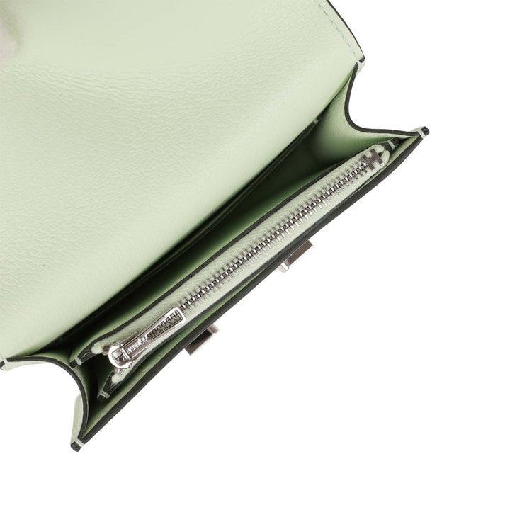 Top quality Hermes Constance Slim Wallet Vert Fizz Evercolor Palladium Hardware