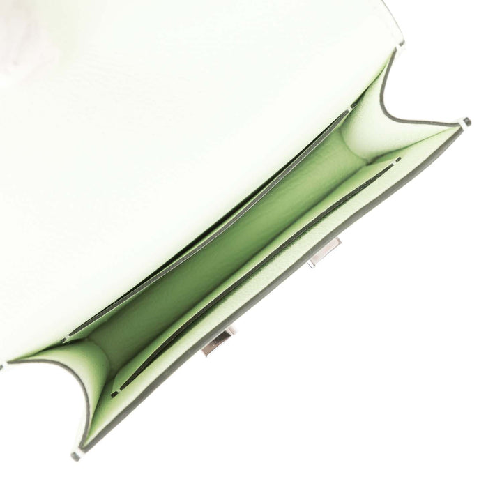 Top quality Hermes Constance Slim Wallet Vert Fizz Evercolor Palladium Hardware