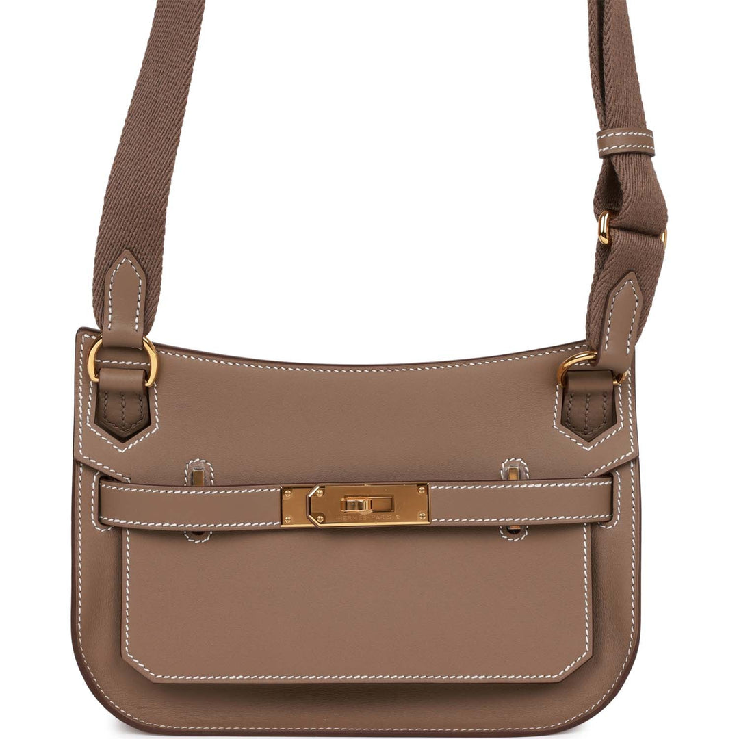 Top quality Hermes Jypsiere Mini Etoupe Swift Gold Hardware