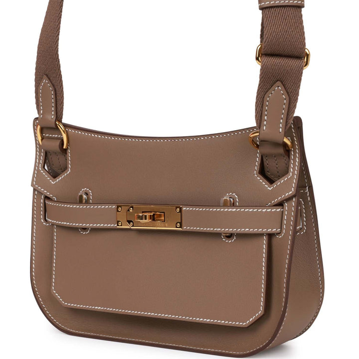 Top quality Hermes Jypsiere Mini Etoupe Swift Gold Hardware